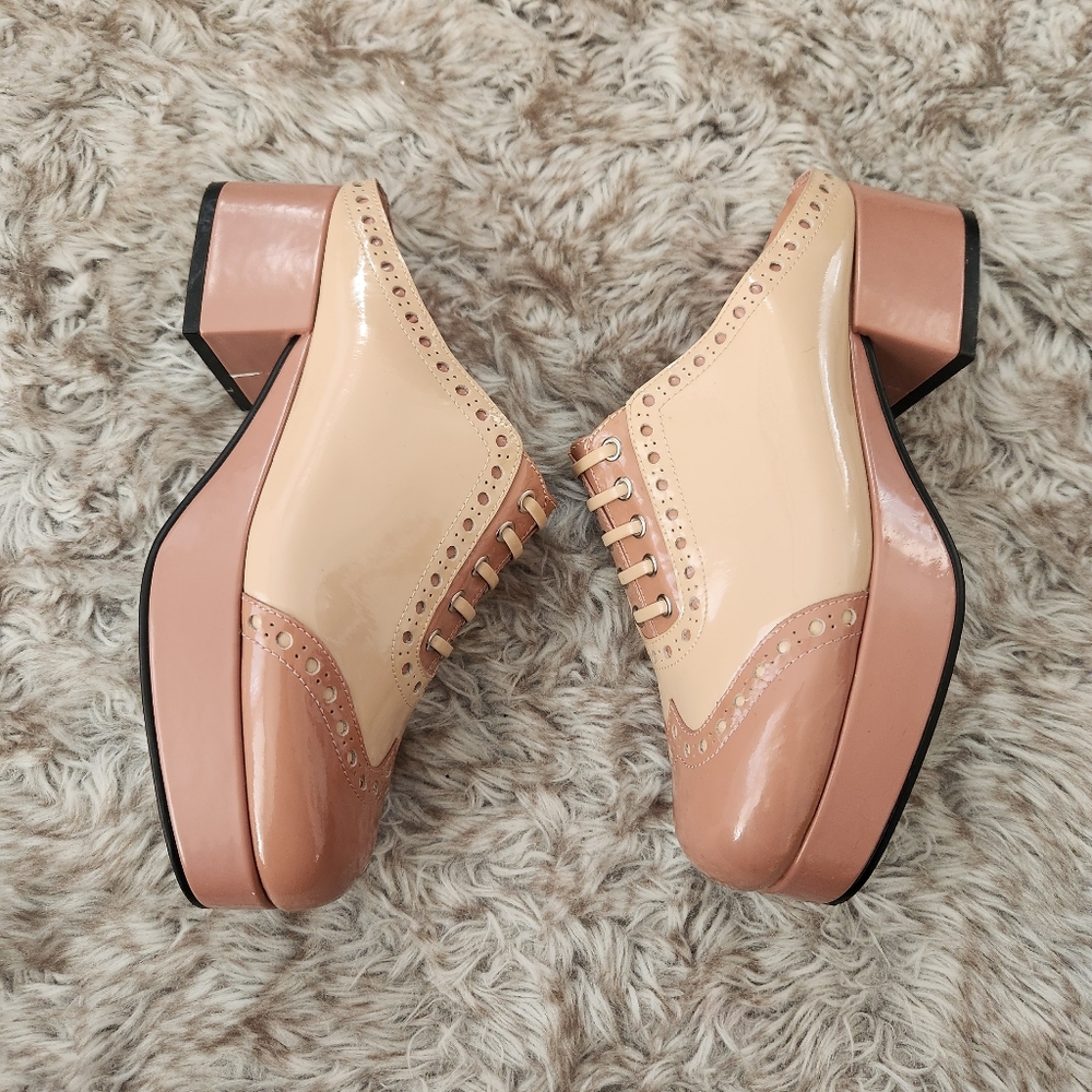 Jeffrey Campbell Groovy Baby Oxford‎ Clogs Nude Women's Size 6.5 - Picture 7 of 14